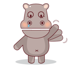 Very Cute Brown Hipopo sticker #14360749