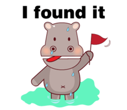 Very Cute Brown Hipopo sticker #14360750