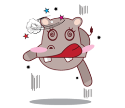 Very Cute Brown Hipopo sticker #14360751