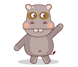 Very Cute Brown Hipopo sticker #14360753