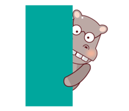 Very Cute Brown Hipopo sticker #14360757