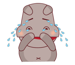 Very Cute Brown Hipopo sticker #14360758