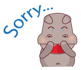 Very Cute Brown Hipopo sticker #14360759