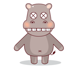 Very Cute Brown Hipopo sticker #14360760