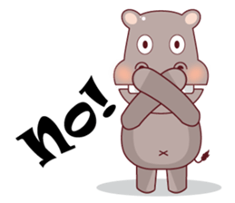 Very Cute Brown Hipopo sticker #14360761