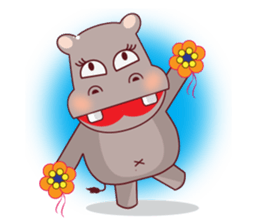 Very Cute Brown Hipopo sticker #14360762