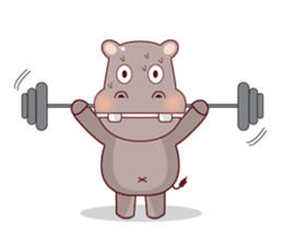 Very Cute Brown Hipopo sticker #14360767