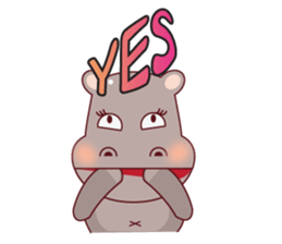 Very Cute Brown Hipopo sticker #14360769
