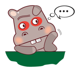 Very Cute Brown Hipopo sticker #14360772