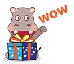 Very Cute Brown Hipopo sticker #14360773