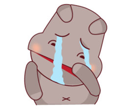 Very Cute Brown Hipopo sticker #14360774