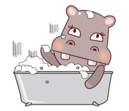 Very Cute Brown Hipopo sticker #14360775