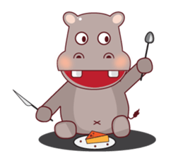 Very Cute Brown Hipopo sticker #14360777