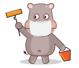 Very Cute Brown Hipopo sticker #14360778