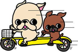 Frebull-chan & Ume-chan sticker sticker #14362880
