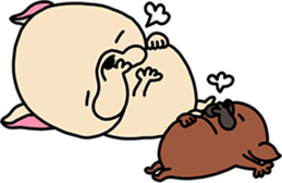 Frebull-chan & Ume-chan sticker sticker #14362891