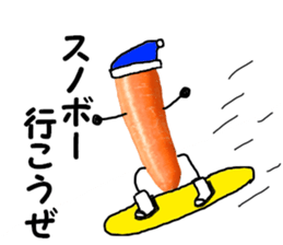 carrot winter sticker #14363014