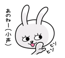 rabbit sticker(Eyelashes) sticker #14363949