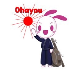 Genki usagi, Kendo rabbit 2 sticker #14364126