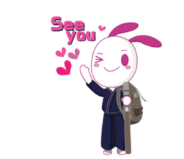Genki usagi, Kendo rabbit 2 sticker #14364129