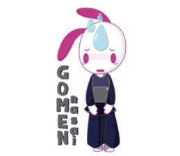 Genki usagi, Kendo rabbit 2 sticker #14364132