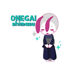 Genki usagi, Kendo rabbit 2 sticker #14364133