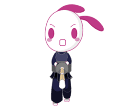 Genki usagi, Kendo rabbit 2 sticker #14364137