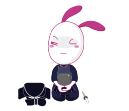 Genki usagi, Kendo rabbit 2 sticker #14364138