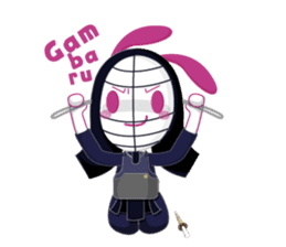 Genki usagi, Kendo rabbit 2 sticker #14364142