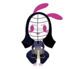 Genki usagi, Kendo rabbit 2 sticker #14364143