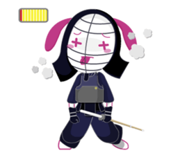 Genki usagi, Kendo rabbit 2 sticker #14364151