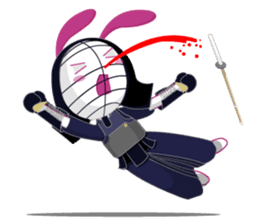 Genki usagi, Kendo rabbit 2 sticker #14364152