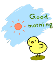 Message of a chick sticker #14364903