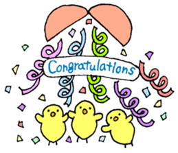 Message of a chick sticker #14364913