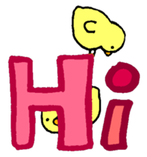 Message of a chick sticker #14364920