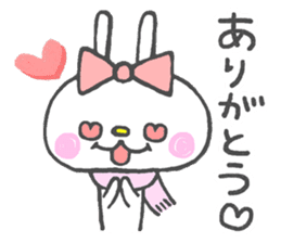 Girly White Rabbit 2 (winter) sticker #14364958