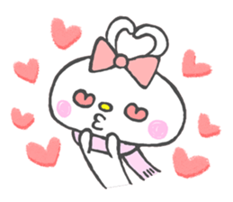 Girly White Rabbit 2 (winter) sticker #14364964