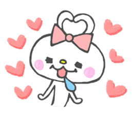 Girly White Rabbit 2 (winter) sticker #14364969