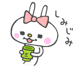 Girly White Rabbit 2 (winter) sticker #14364974