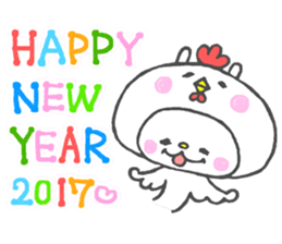 Girly White Rabbit 2 (winter) sticker #14364978