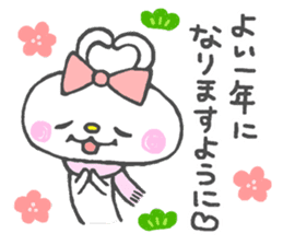 Girly White Rabbit 2 (winter) sticker #14364981