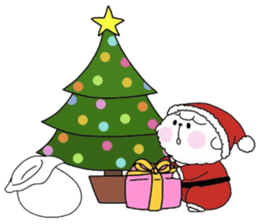 Bichon Frise "Merry Christmas" sticker #14365417