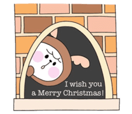 Bichon Frise "Merry Christmas" sticker #14365422
