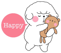 Bichon Frise "Merry Christmas" sticker #14365427
