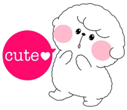 Bichon Frise "Merry Christmas" sticker #14365428