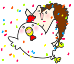 HAPPY NEW YEAR 2017 with bird&squirrel sticker #14365971