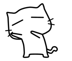 white cat ~ sticker #14366176