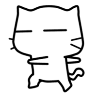 white cat ~ sticker #14366184