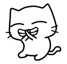 white cat ~ sticker #14366185