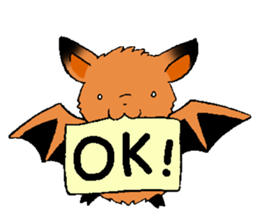 The rare animal "copper-winged bat" sticker #14366414